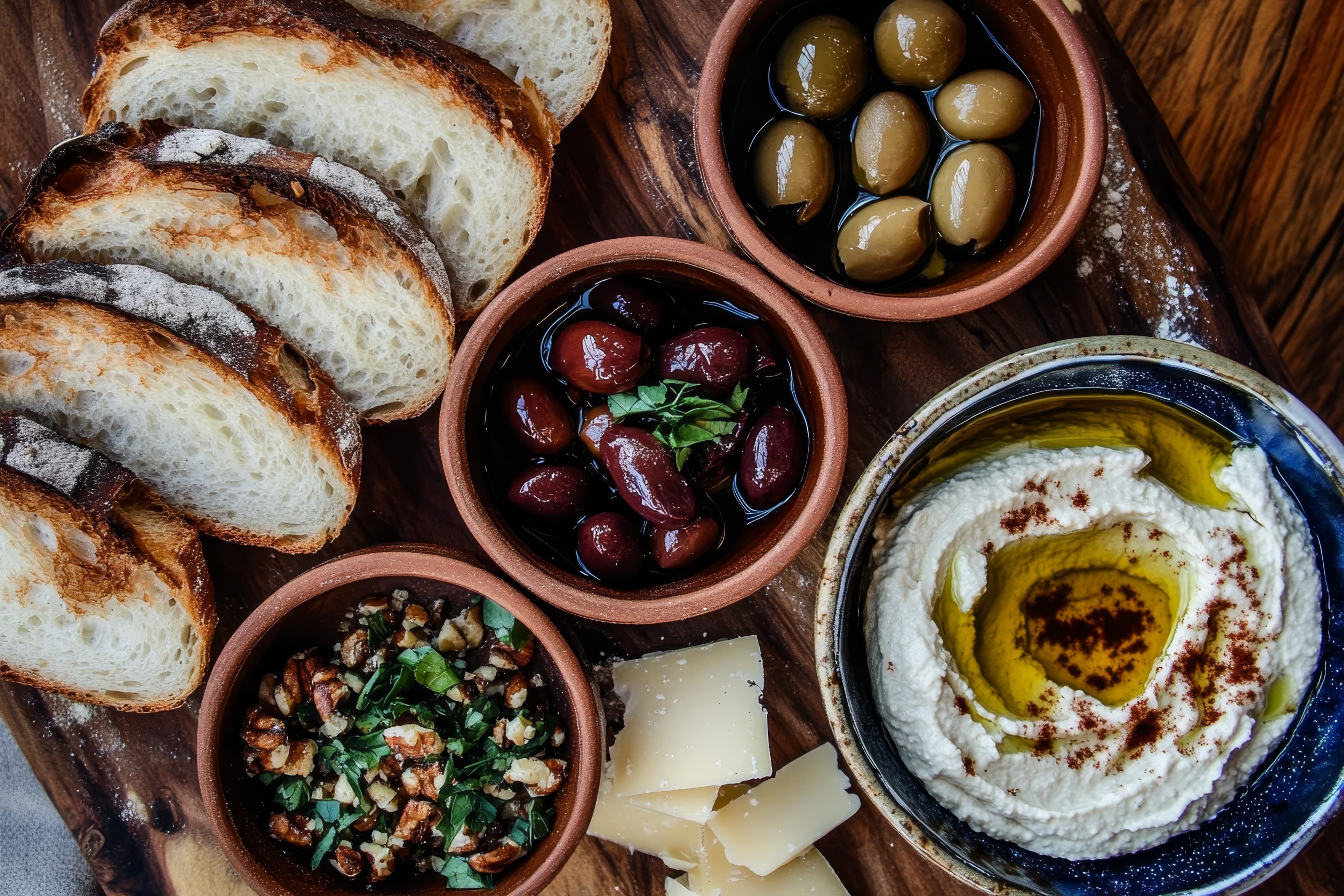 A beautiful spread of artisanal breads
